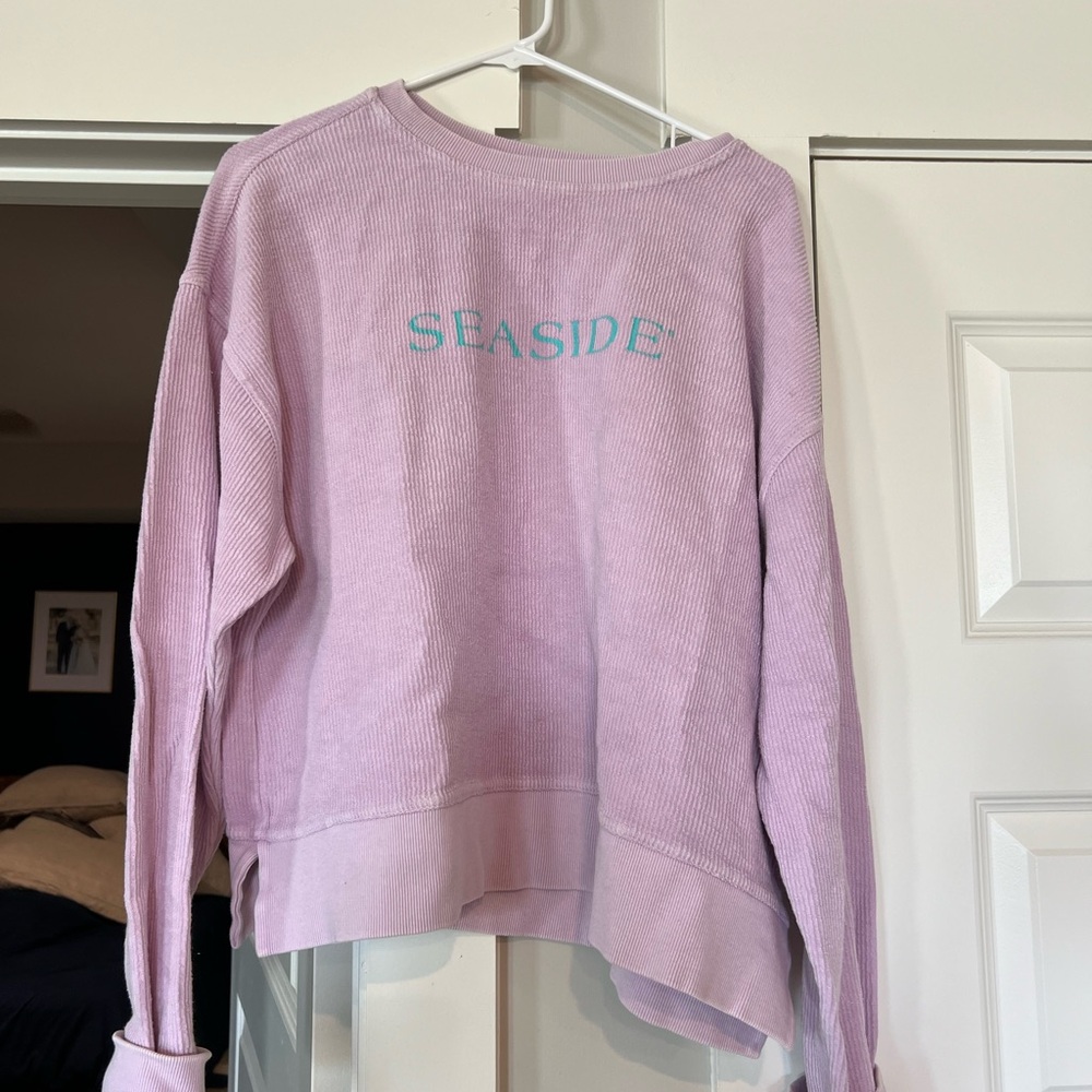 Cropped seaside ribbed pullover